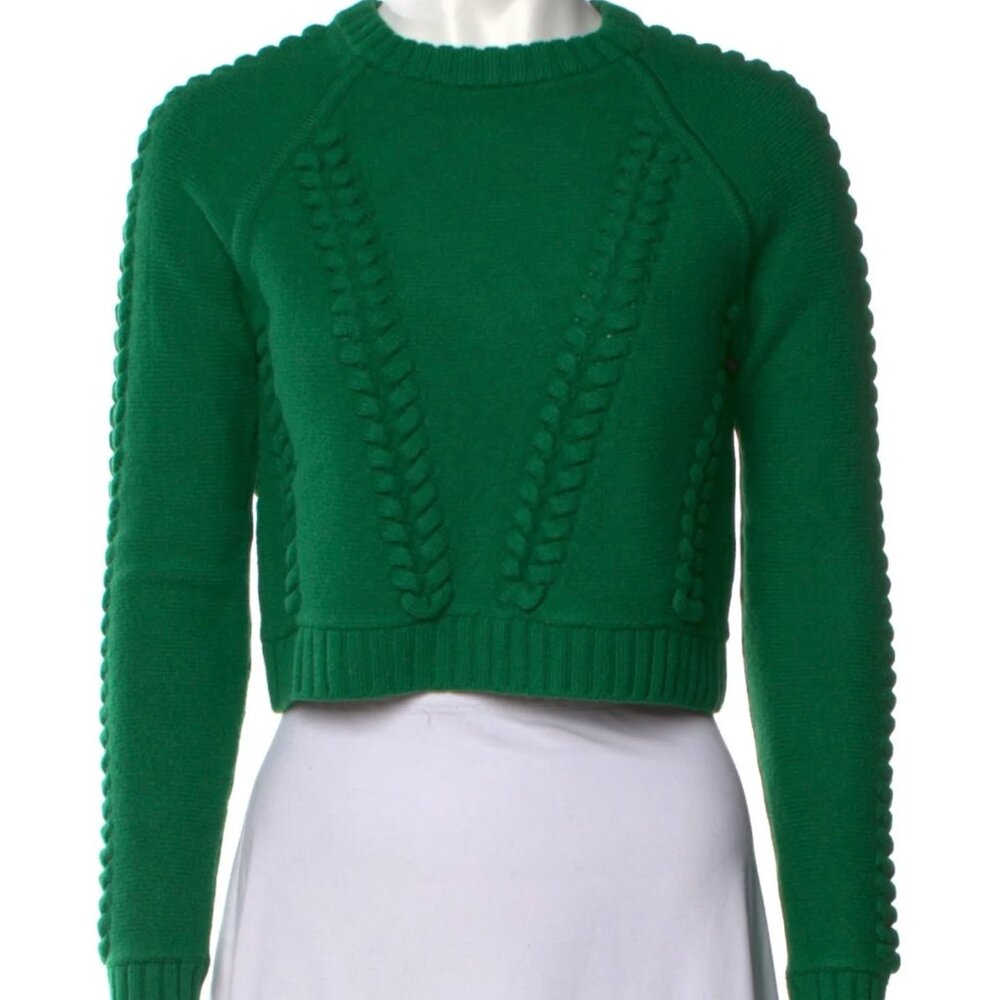 Milly Crew Neck Cropped Sweater